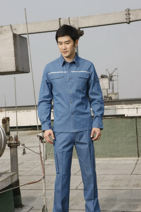 工服定制 耐磨工作服男士 蓝色耐磨工作服