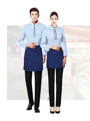 双排扣酒店餐饮工服男女春秋季工服套装